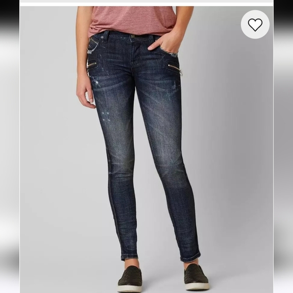 Rock Revival Moto Cladelle Skinny Stretch Jean - Sz 29 - Picture 8 of 15